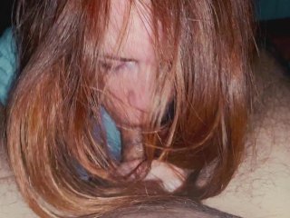 Long Hair Redhead Passionate Deepthroat Cum In Mouth Swallow_Ginger Ale_POV