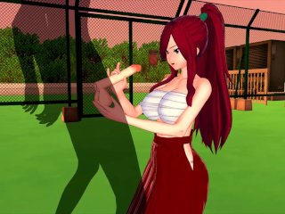 Fairy Tail Sex With Erza Scarlet 3D Hentai