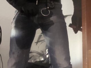 Leather And Wet Denim Playtime