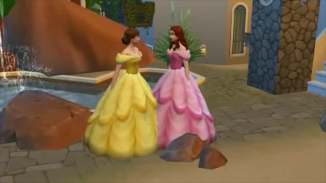 Belle and Ariel Disney Fuck Lesbian