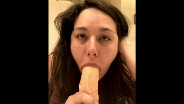 Brunette PAWG Gags & Tit Fucks Herself Thinking About Your Cock 16