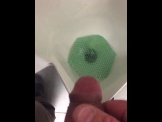 Come Cum With Me At The Urinal At Work, Than Take A Leak To Finish Off