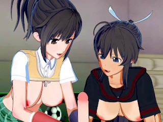 Senran Kagura - Asuka X_Homura Threesome Hentai