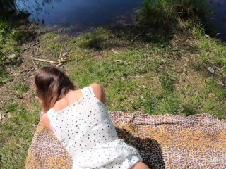 Great Public POV Sex Amateur Couple at_the Lake Outdoor