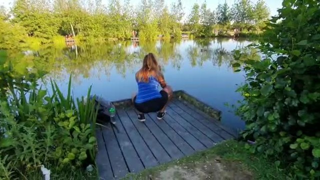THICK BOOTY Latina in Seethrough Spandex Shorts in a Public Park - Candid Voyeur 11