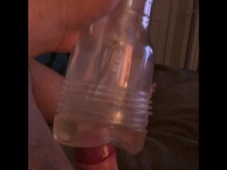 Big Bear Latino Playing With Uncut Cock And Fleshlight Cumshot
