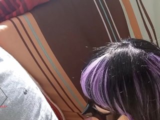 Wife Does Quarantine Public Blowjob and Gets_a Creampie onA Balcony.