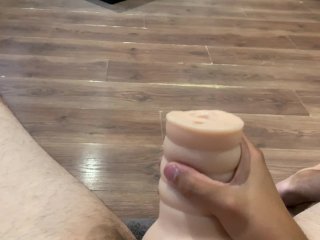 Virgin Dick Pounding a Fleshlight and Exploding withCum