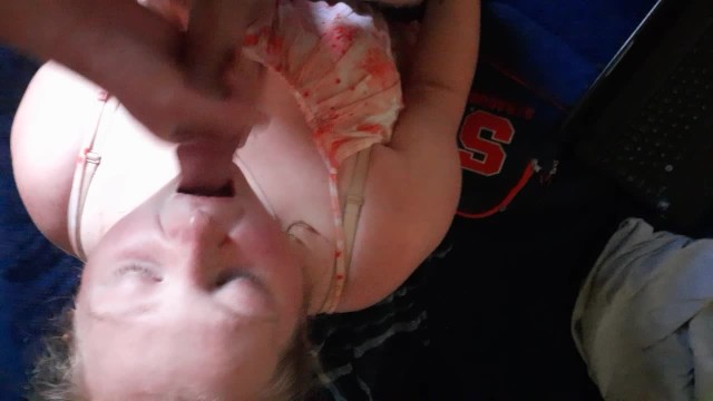 Deepthroating my cock and enjoys swallowing cum 35