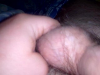 I massage my Balls untill I cum