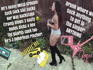 80S Heavy Metal Groupie Dog Cock Suck Slut