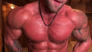 You Are Being Flexed By A Cocky Oiled-Up Muscle Bear
