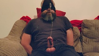 Daddy Tied Up On Cock With Vibrator
