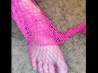 Sexy Feet_toes in all kinds of_stockings/fishnet
