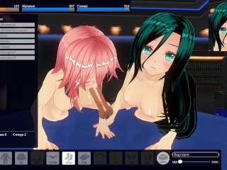 3D Hentai Two Girls Jerk Off Your Dick Pov