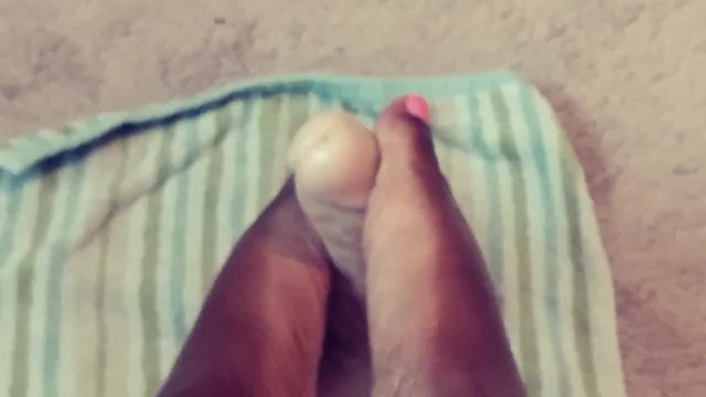Footjob with my dildo +happy ending 19