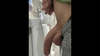 Urinal A Big Jerk Yelling At A Public Urinal