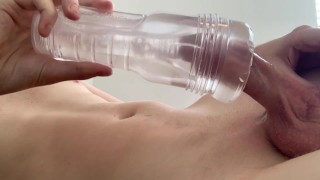 Adult Toys Afternoon Masturbation With Fleshlight When I Orgasm You Can Hear The Cum Shoot Out Of My Cock