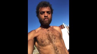 Sexy Hairy Thick Cock Pissing In Public Big Balls Nudist Sunshine Pouring Rock Mercury