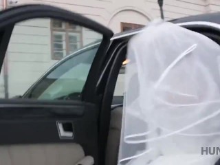 HUNT4K. Cute bride gets fucked for cash in_front of her_groom