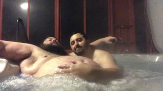 Cigar Bellyplaying In A Hot Tub