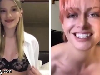 GIRLSWAY Kenna James And Her Boss Masturbate Remotely During TheQuarantine