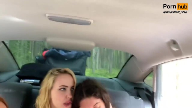 Naughty girls loves sex in the car