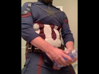 Captain America Cosplayer Fucks His Fleshlight to_Celebrate Independence Day