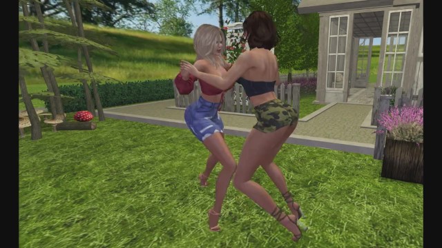 Pantyhose Neighbors Catfight Phantasy