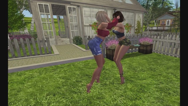 Pantyhose Neighbors Catfight Phantasy