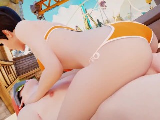Tracer Riding Cowgirl from Overwatch 3D NSFW_Porn