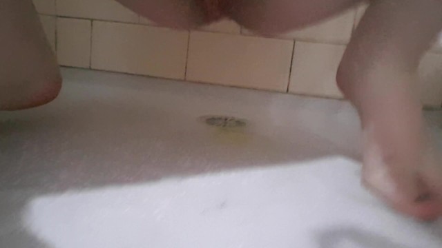 pissing before having a shower close up 13