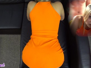 Pure_POV fucking in Tight Orange Dress - Letty Black_Moves Her Booty