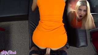 Pure POV fucking in Tight Orange Dress - Letty Black Moves Her Booty