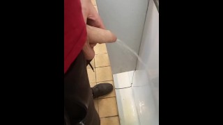 While Pissing The Hung Lad At The Urinal Next To Me Gets Semi