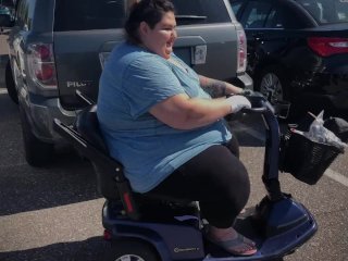 Ssbbw Feedee Ivy Davenport Is Too Fat To Walk And Rides Scooter