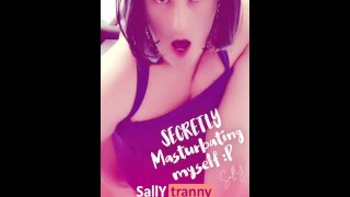 A SEXY TRANNY SECRET Masturbation UNDER a TABLE!!!