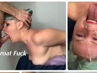 Practicing Sloppy Face Fucking With Stepdaughter - Huge Facial Cumshot