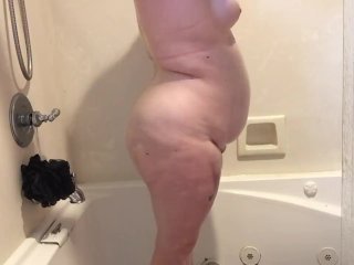 Cum and Watch_a Cute Chubby Girl Shower and_Play with Herself