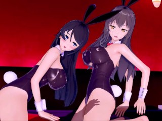 Bunny Girl Senpai MaiSakurajima and Futaba Rio_(3D HENTAI)