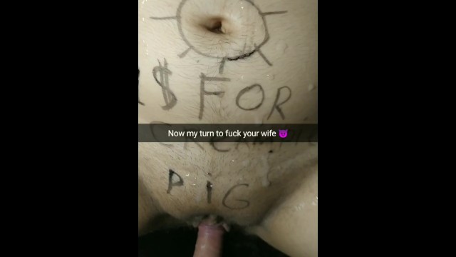 Another Man get her Turn to Fuck my Wife in Gangbang with no Condom!! [cuckold. Snapchat]