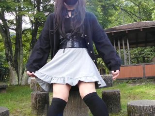 Cute Transgender Honoka Masturbation And Ejaculates In Outdoor Exposure