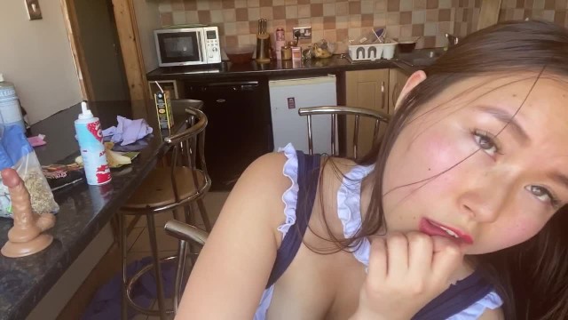 Good morning have your cute asian girlfriend for breakfast in kitchen POV 36