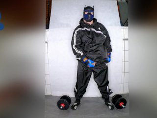 After Workout Paw In Rdx Sweatsuit And Vibram Fivefingers