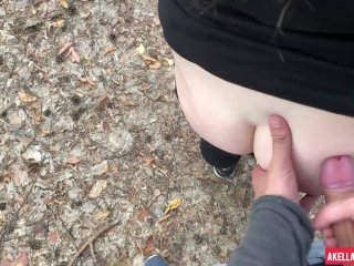 BikeRide in Forest Ended_with Quick_Outside Handjob POV