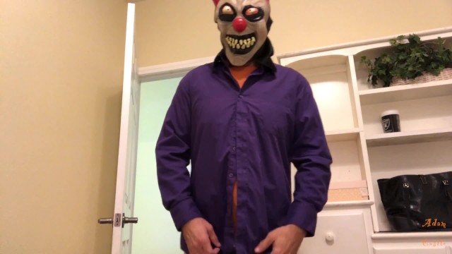 Halloween Scary Clown Porn - Gay JOI: Scary Clown makes Guy Suck his Balls - Pornhub.com