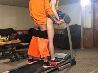 Amateur Hot Step Sister_Fucks Me While On Treadmill