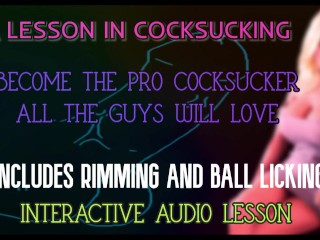 A lesson in cocksucking Includes Rimming andBall Licking