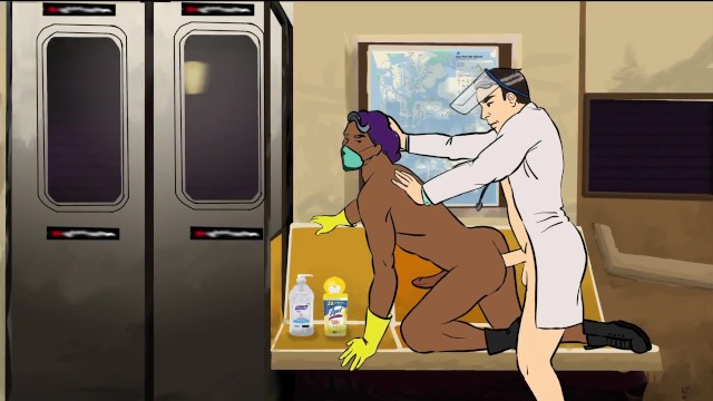 Cartoon Gay Thug Porn - Public Gay Fucking on MTA Train during Covid19 Wearing PPE Cartoon /  Animation - Pornhub.com