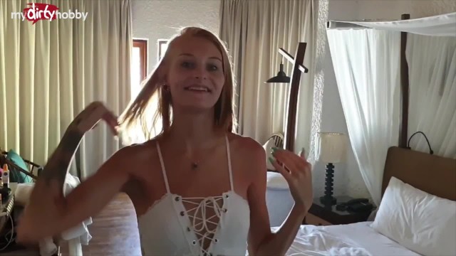 MyDirtyHobby - Gorgeous German amateur facialized by a stranger while on holiday 15